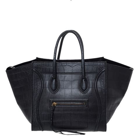 celine luggage phantom black|authentic celine phantom bag.